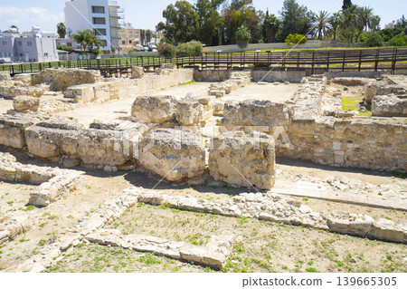 the archaeological site of Kition in Larnaka, Cyprus the archaeological site of Kition in Larnaka, Cyprus 139665305