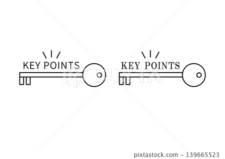 Keypoint letters and key icon Keypoint letters and key icon 139665523
