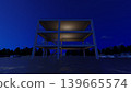 3DCG images of a tsunami/flood evacuation drill to higher ground and an evacuation tower; flooded, no people. 139665574