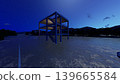3DCG images of a tsunami/flood evacuation drill to higher ground and an evacuation tower; flooded, no people. 139665584