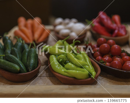 fresh vegetables at the hotel buffet fresh vegetables at the hotel buffet 139665775
