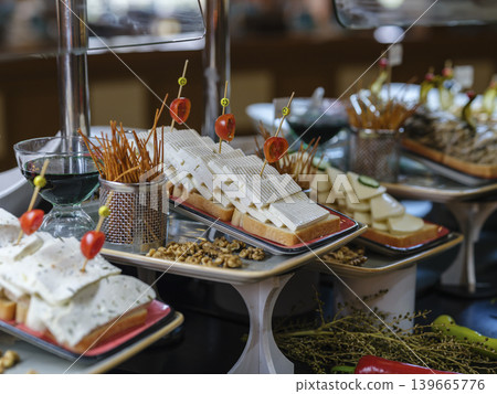delicious and fresh breakfasts at the hotel buffet 139665776