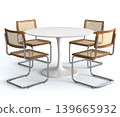 Modern retro vintage armchair and table bauhaus style 139665932