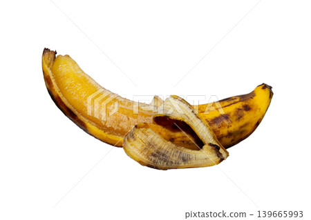 Rotten banana isolated on white background, Rotten banana isolated on white background, 139665993