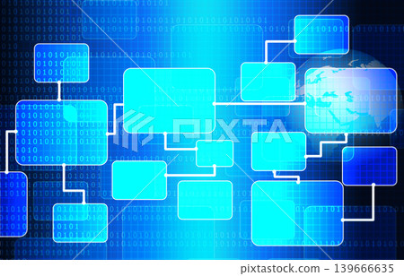 Business flow chart or network on abstract background Business flow chart or network on abstract background 139666635
