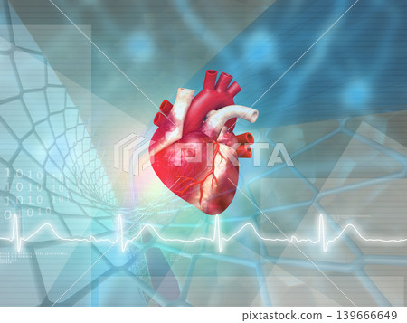 Heart health concept, abstract medical background Heart health concept, abstract medical background 139666649