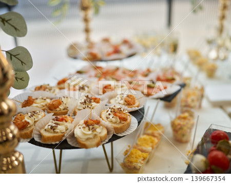 Studiostyle shot highlighting intricate toppings and delicate garnishes Studiostyle shot highlighting intricate toppings and delicate garnishes 139667354