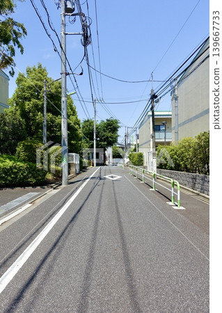 世田谷區鶴卷5丁目的住宅區場景。 世田谷區鶴卷5丁目的住宅區場景。 139667733