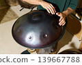 Recording delicate handpan tones with studio equipment setup 139667788