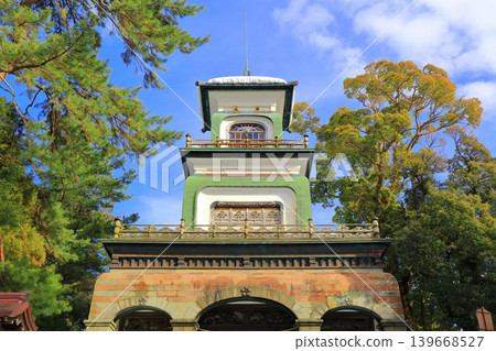 【石川縣】大山神社的銀色大門 139668527