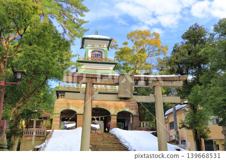 【石川縣】大山神社的銀色大門 139668531