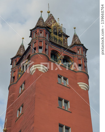 Low Angle Red Tower Ornate Historical Architecture 139668764