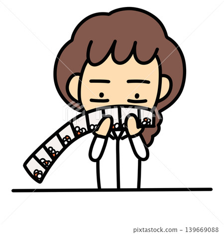 A simple illustration of a pharmacist auditing unit-dose packaging. A simple illustration of a pharmacist auditing unit-dose packaging. 139669088