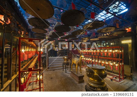 Man Mo Temple, a famous temple in Hong Kong Man Mo Temple, a famous temple in Hong Kong 139669131