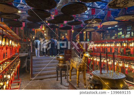 Man Mo Temple, a famous temple in Hong Kong 139669135