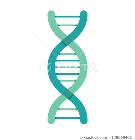 Dna helix icon in flat style. Molecular structure vector illustration on isolated background. Medical science sign business concept. Dna helix icon in flat style. Molecular structure vector illustration on isolated background. Medical science sign business concept. 139669406