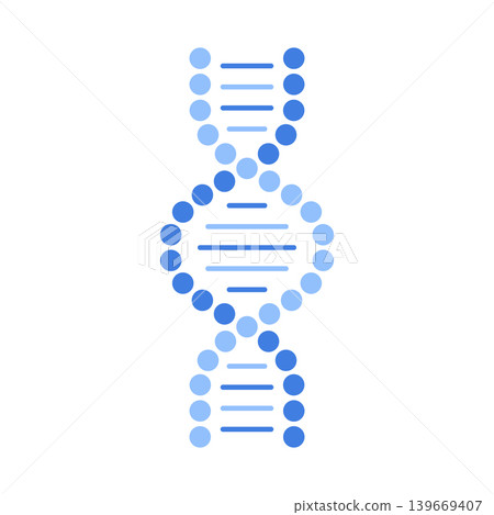 Dna helix icon in flat style. Molecular structure vector illustration on isolated background. Medical science sign business concept. Dna helix icon in flat style. Molecular structure vector illustration on isolated background. Medical science sign business concept. 139669407