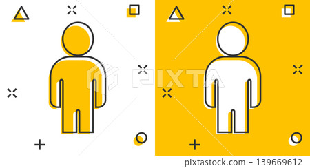 People communication icon in comic style. People cartoon vector illustration on white background. Partnership splash effect business concept. 139669612