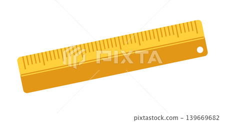 Ruler icon in flat style. Length scale meter vector illustration on isolated background. Metric stationery sign business concept. 139669682