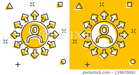 Mind awareness icon in comic style. Idea human cartoon vector illustration on white isolated background. Customer brain splash effect business concept. Mind awareness icon in comic style. Idea human cartoon vector illustration on white isolated background. Customer brain splash effect business concept. 139670092