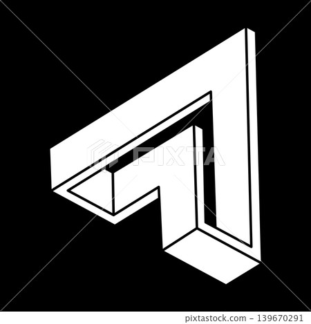 Optical illusion. Impossible shapes. Sacred geometry figure. Escher style. Abstract eternal geometric objects. Optical illusion. Impossible shapes. Sacred geometry figure. Escher style. Abstract eternal geometric objects. 139670291