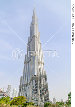 A very beautiful view of the Burj Khalifa in Dubai. A very beautiful view of the Burj Khalifa in Dubai. 139670572