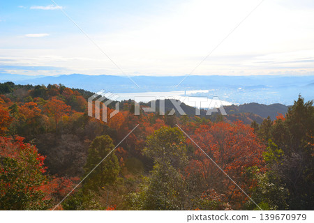 Lake Biwa and Shiga Prefecture as seen from Mount Hiei 139670979