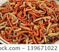 Kinpira made with red konjac 139671022
