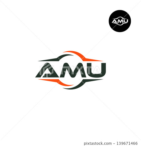 Letter AMU Logo Design Readymade Initial Letter AMU Logo Design Readymade Initial 139671466
