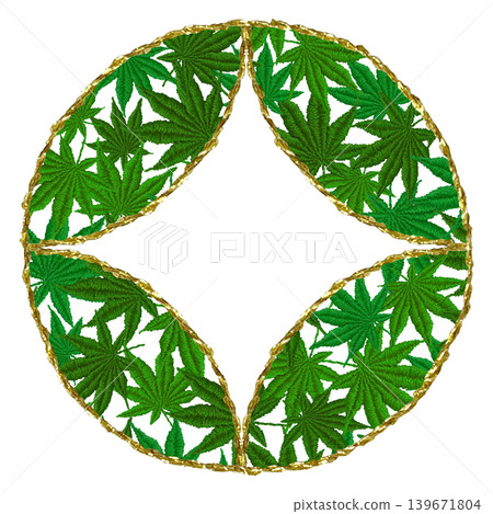 【藍色楓葉單點設計】手工刺繡插畫素材 139671804