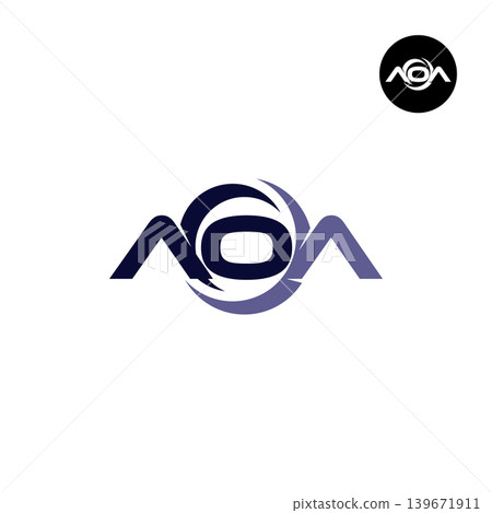 Letter AOA Logo Design Readymade Initial Letter AOA Logo Design Readymade Initial 139671911