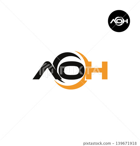Letter AOH Logo Design Readymade Initial Letter AOH Logo Design Readymade Initial 139671918