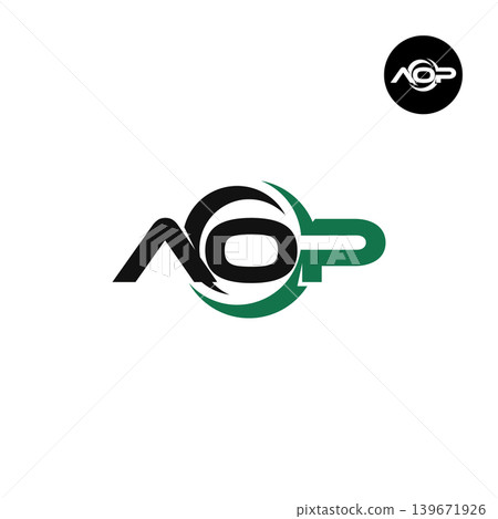 Letter AOP Logo Design Readymade Initial Letter AOP Logo Design Readymade Initial 139671926
