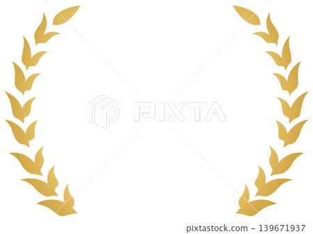 A luxurious gold gradient laurel wreath A luxurious gold gradient laurel wreath 139671937