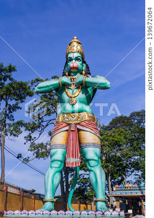 Large Hanuman Statue at Batu Caves Hindu Temple Complex in Kuala Lumpur, Malaysia 139672064