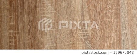Detailed texture of wooden planks smooth surface. Background image of wooden material texture 139673848