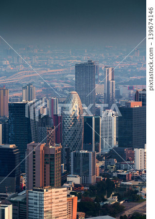 Bangkok cityscape with modern skyscraper in business district Bangkok cityscape with modern skyscraper in business district 139674146