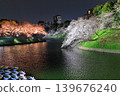 夜晚的櫻花和千鳥淵的碼頭 139676240