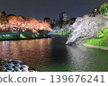 夜晚的櫻花和千鳥淵的碼頭 139676241