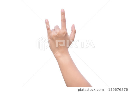 I Love You Hand Sign Back View, Love Gesture Isolated on White Background, Concept of Friendship and Appreciation I Love You Hand Sign Back View, Love Gesture Isolated on White Background, Concept of Friendship and Appreciation 139676276