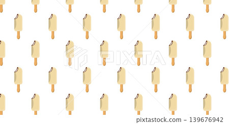Cute Popsicle Pattern Summer Dessert Background Cute Popsicle Pattern Summer Dessert Background 139676942