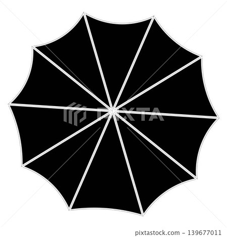 Umbrella Silhouette Icon Isolated on White Background Umbrella Silhouette Icon Isolated on White Background 139677011