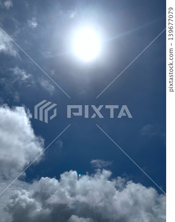 sky with sun and clouds 139677079