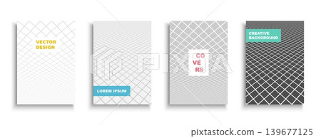 Collection of vector white and gray digital covers with vision perspective. Grid geometric futuristic posters, placards, brochures, banners, backgrounds for business presentation and web projects Collection of vector white and gray digital covers with vision perspective. Grid geometric futuristic posters, placards, brochures, banners, backgrounds for business presentation and web projects 139677125