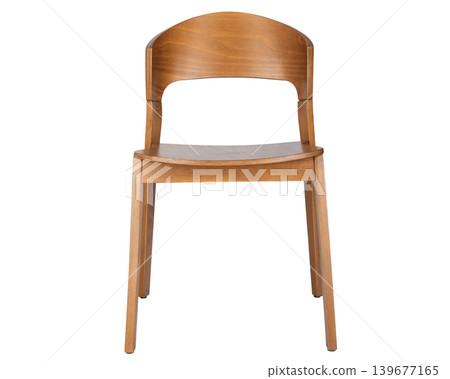 Modern Wooden Dining Chair with Curved Backrest Modern Wooden Dining Chair with Curved Backrest 139677165
