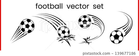 Soccer ball football icon and goal vector logo illustration for sport with a world cup graphic set 139677186