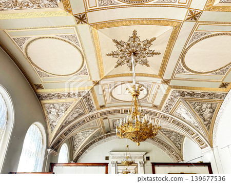 The luxurious interiors of the Hermitage Museum in St. Petersburg, Russia The luxurious interiors of the Hermitage Museum in St. Petersburg, Russia 139677536