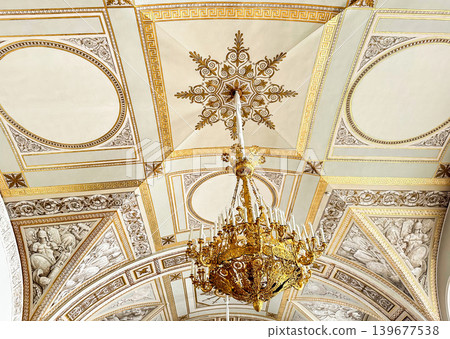 The luxurious interiors of the Hermitage Museum in St. Petersburg, Russia The luxurious interiors of the Hermitage Museum in St. Petersburg, Russia 139677538