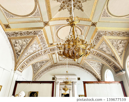The luxurious interiors of the Hermitage Museum in St. Petersburg, Russia 139677539