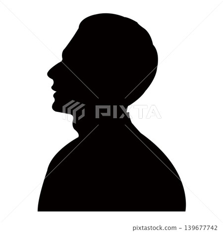 a man head silhouette vector a man head silhouette vector 139677742